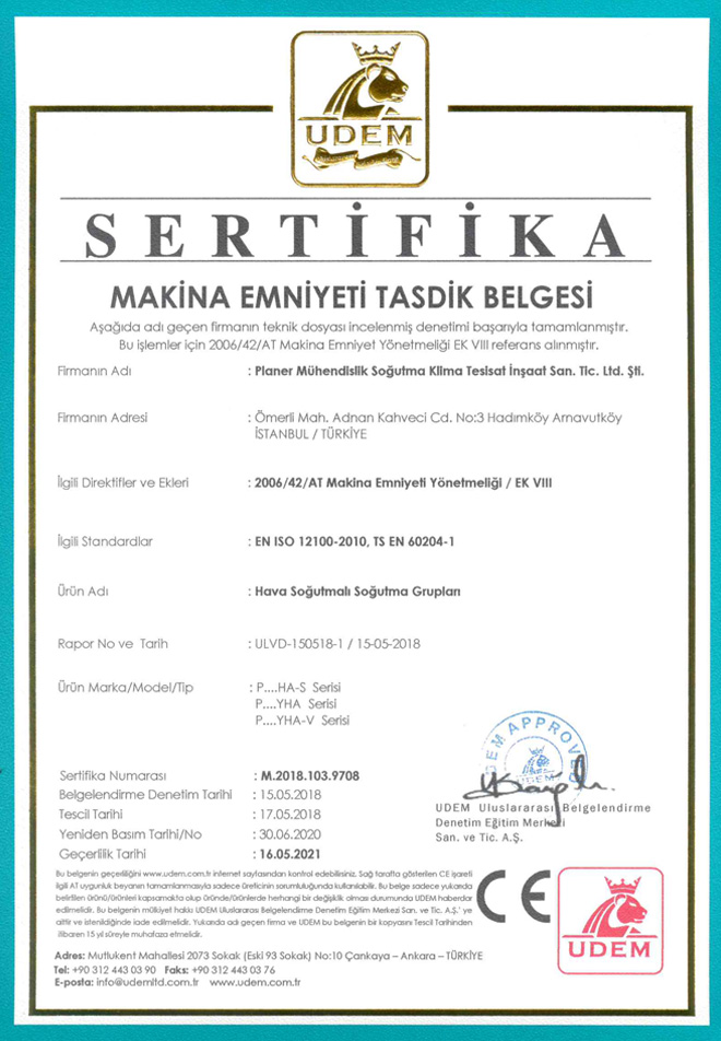 Makine Emniyeti Belgesi
